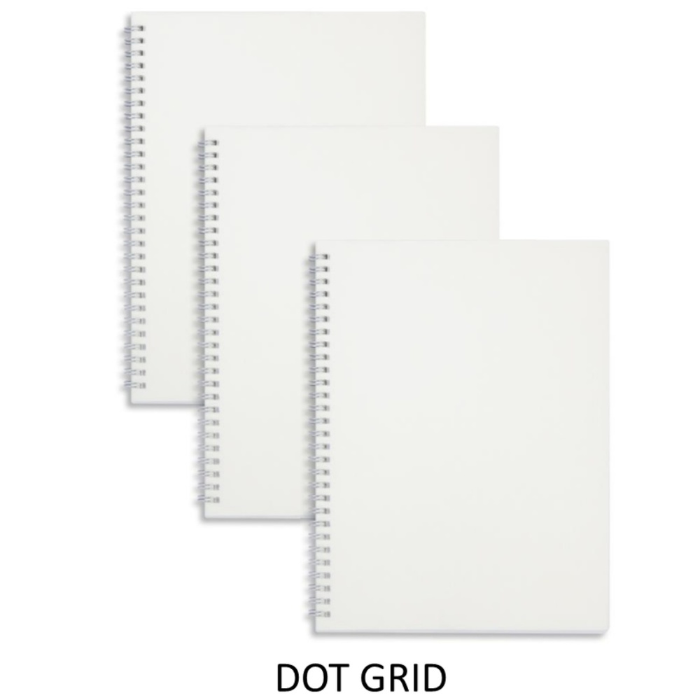 B5 Transparent Hardcover 3 Notebooks(Dot Grid)